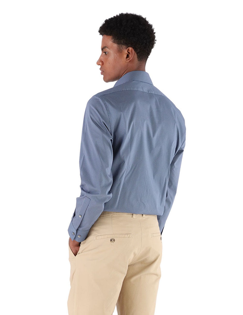Camisa formal de algodón manga larga para hombre 3