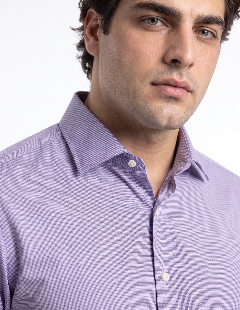 Camisa de vestir l.p.c manga larga para hombre 4