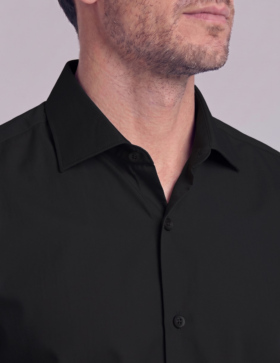 Camisa de vestir de algodón manga larga para hombre 2