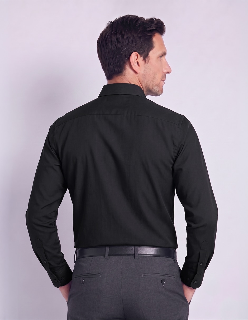 Camisa de vestir de algodón manga larga para hombre 3