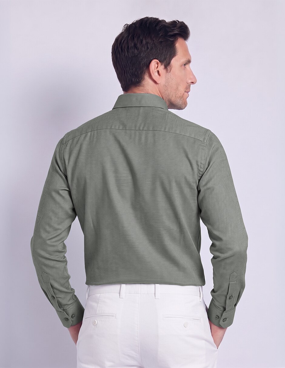 Camisa de vestir moda manga larga para hombre 3