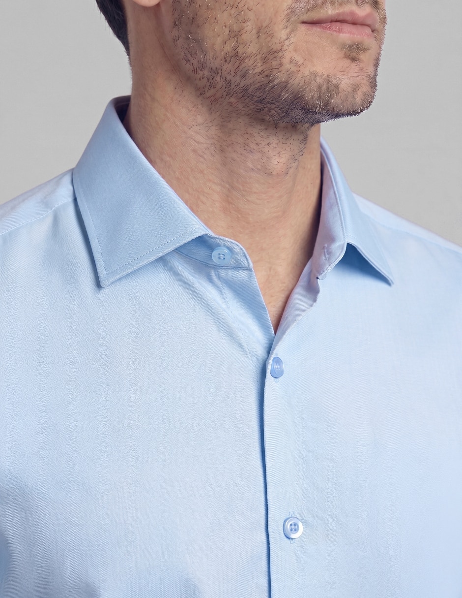 Camisa de vestir de algodón manga larga para hombre 3