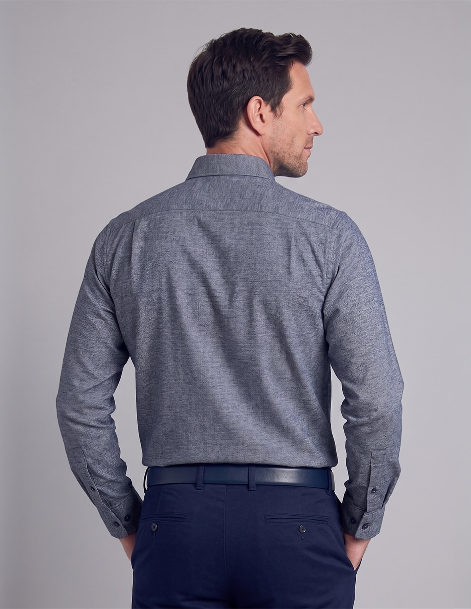 Camisa de vestir moda manga larga para hombre 2