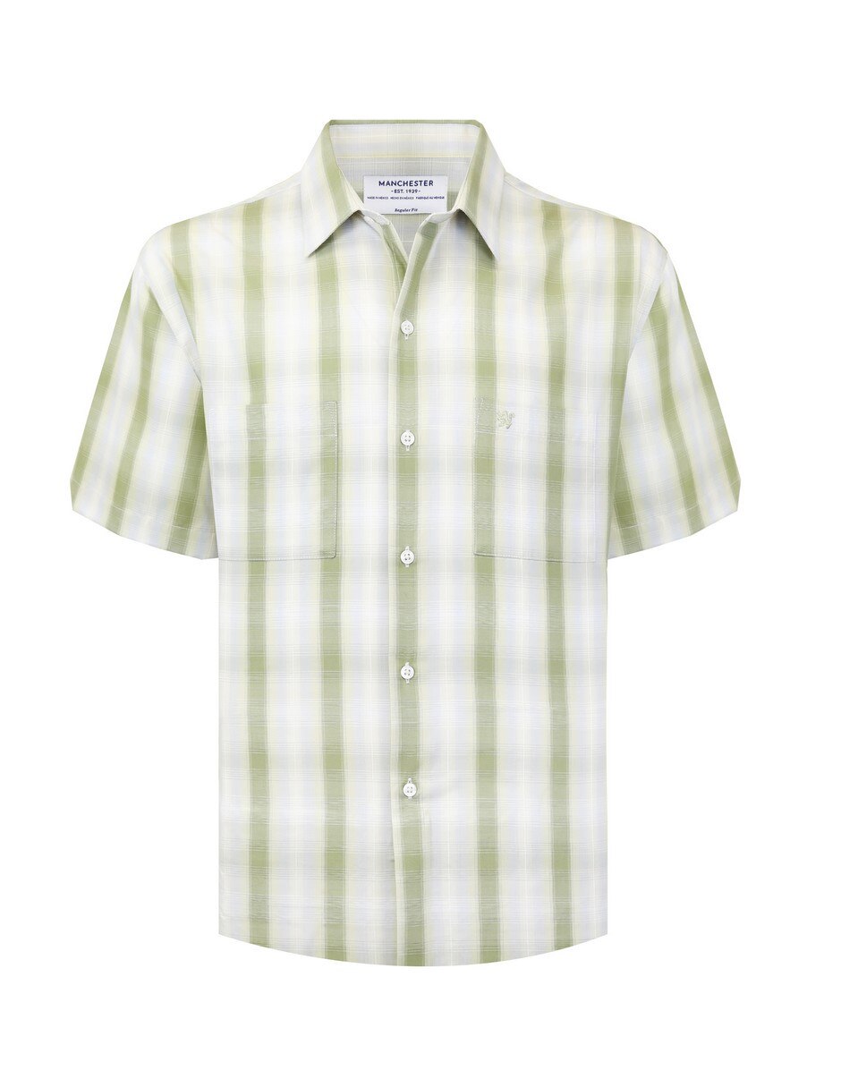 Camisa casual manga corta para hombre 7