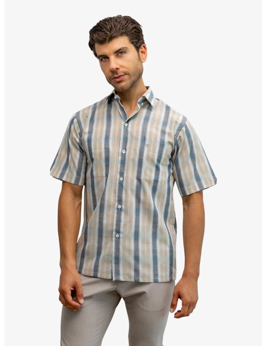 Camisa casual manga corta para hombre