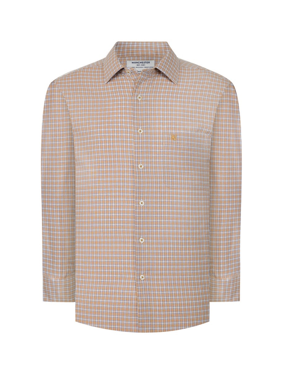 Camisa casual de algodón manga larga para hombre Camisa casual de algodón manga larga para hombre