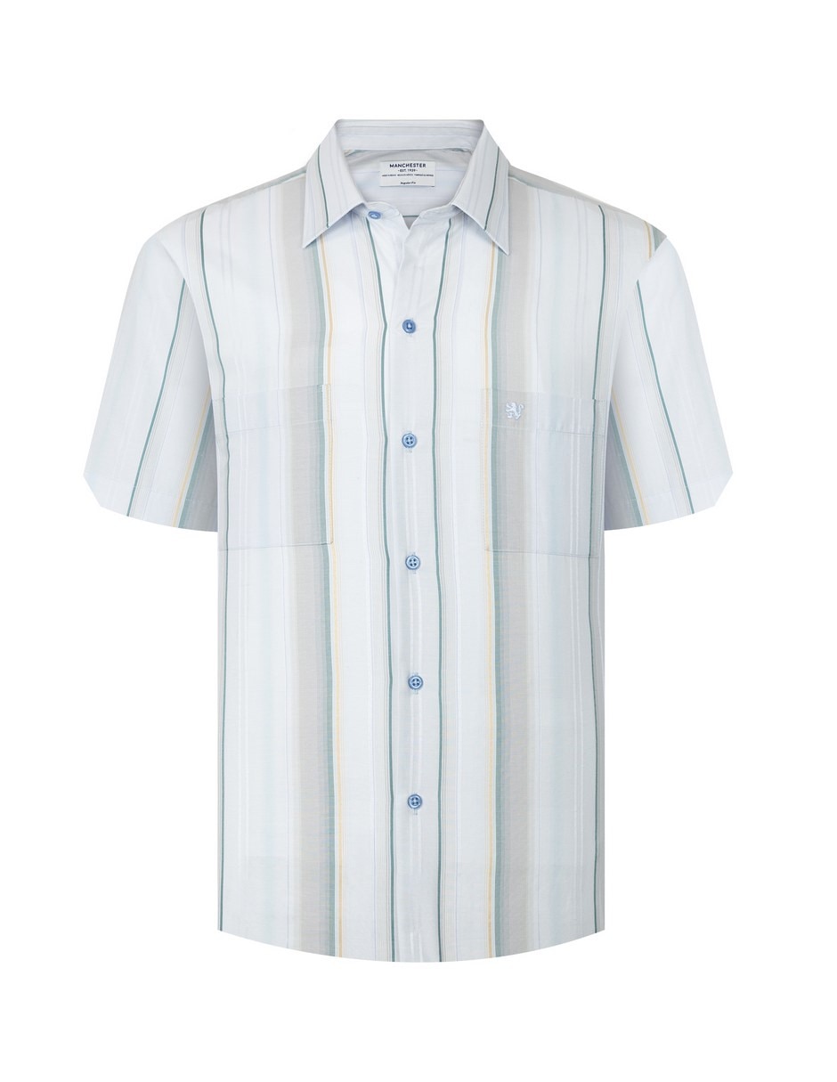 Camisa casual manga corta para hombre 7