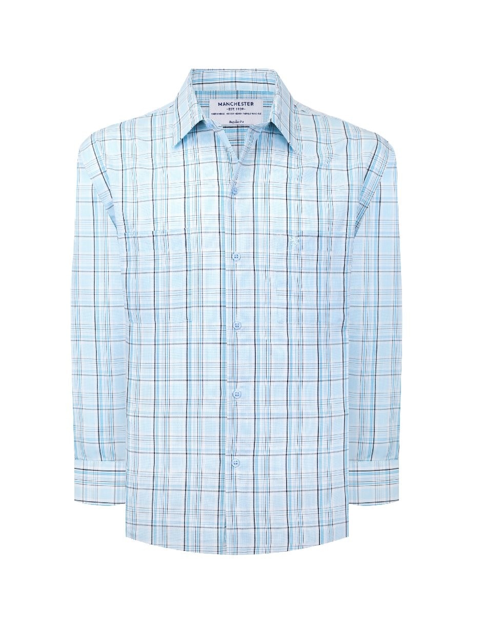 Camisa casual manga larga para hombre 7