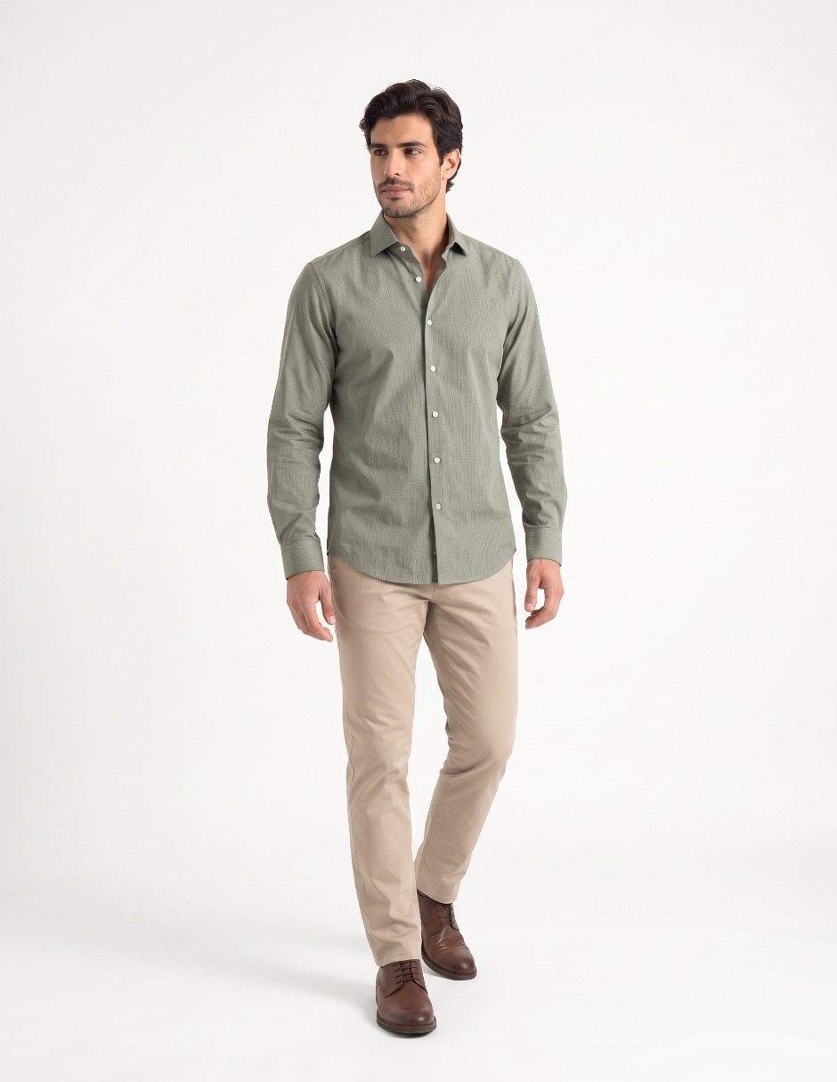 Camisa de vestir manga larga para hombre 4