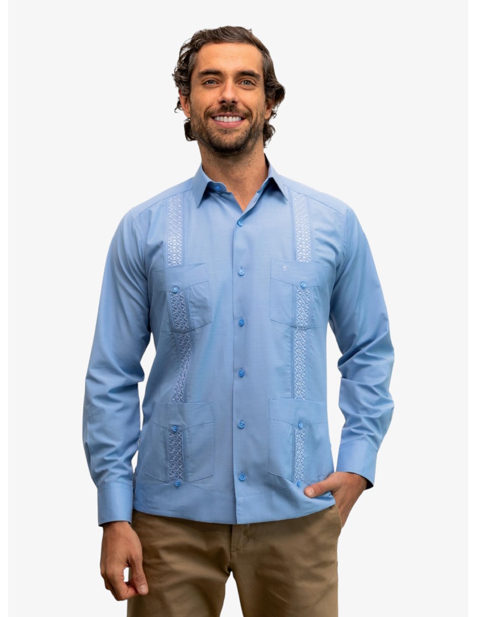 Guayabera manga larga para hombre Guayabera manga larga para hombre