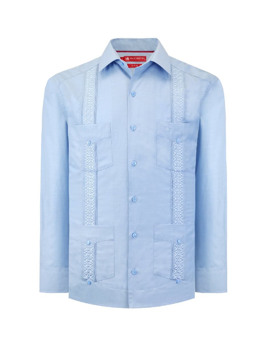 Guayabera manga larga para hombre