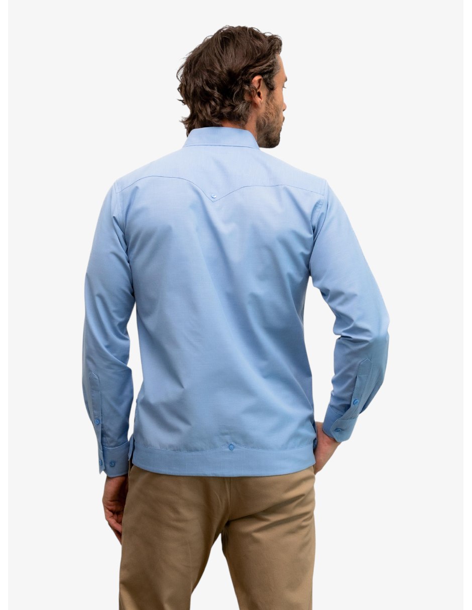 Guayabera manga larga para hombre
