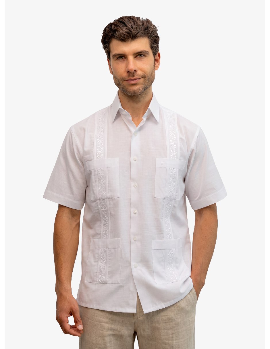 Guayabera manga corta para hombre