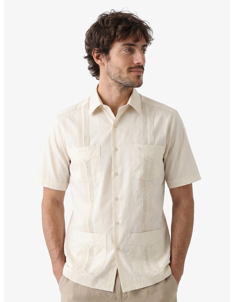 Guayabera manga corta para hombre