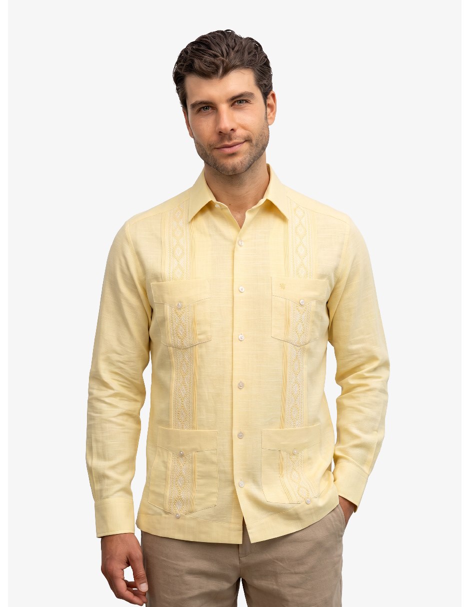 Guayabera manga larga para hombre Guayabera manga larga para hombre
