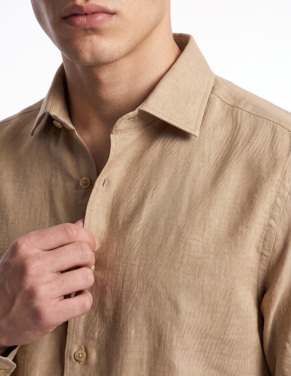 Camisa de vestir de algodón manga larga para hombre 3
