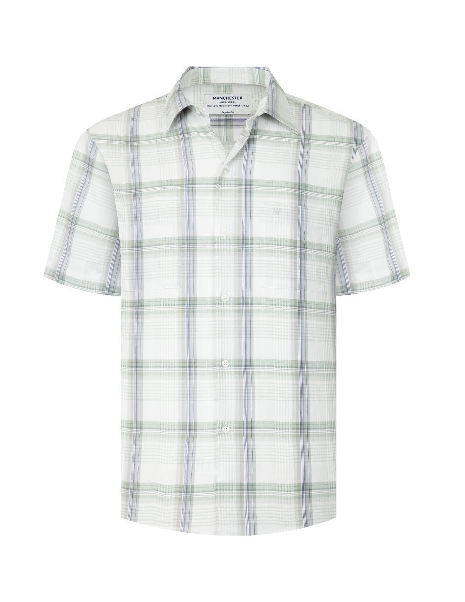 Camisa casual manga corta para hombre