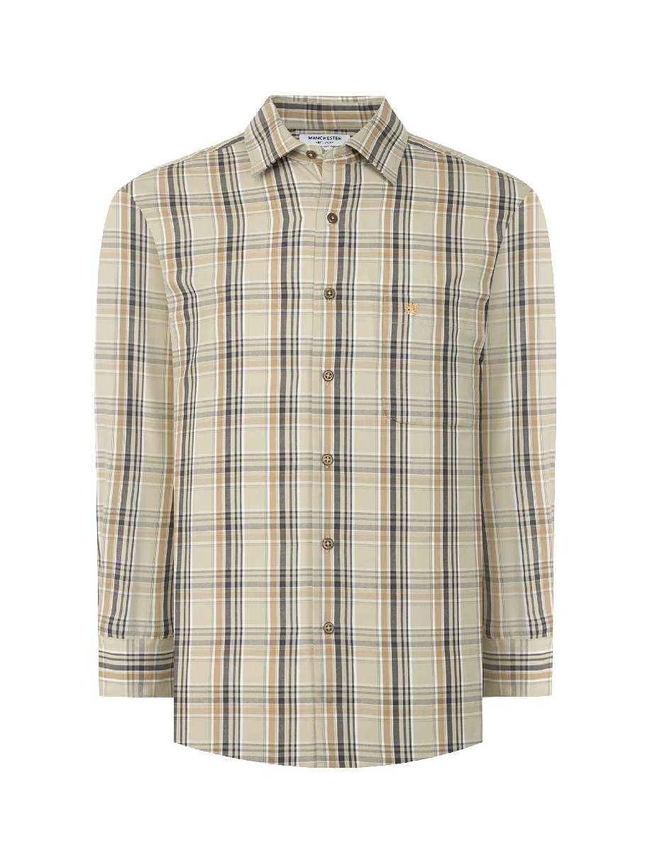 Camisa casual manga larga para hombre