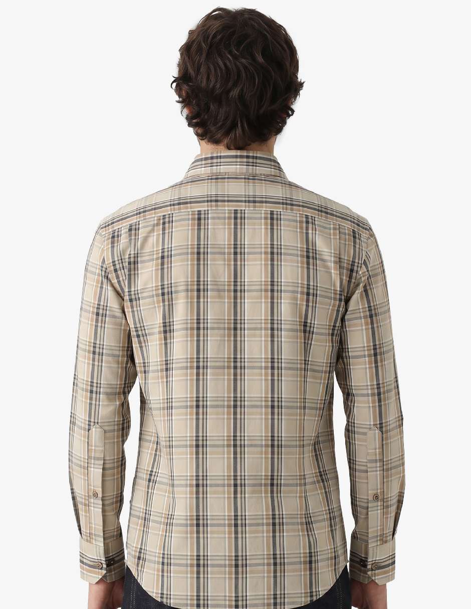 Camisa casual manga larga para hombre