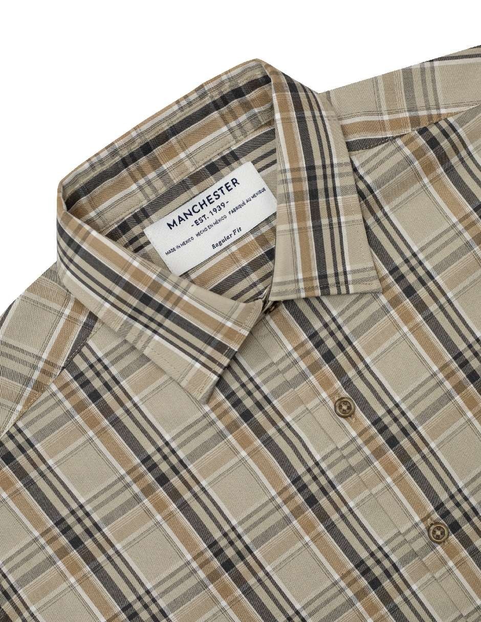 Camisa casual manga larga para hombre
