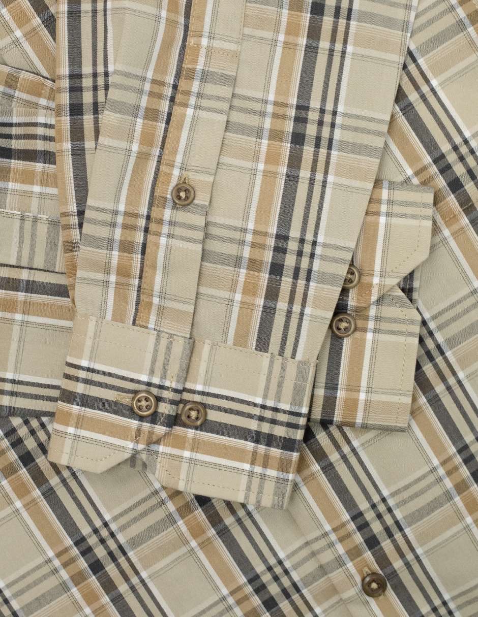 Camisa casual manga larga para hombre