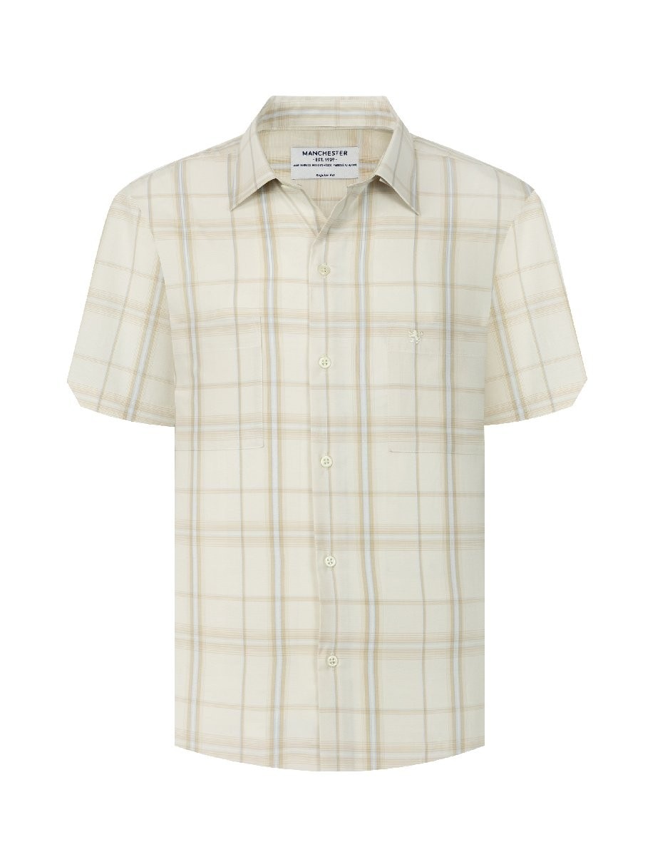 Camisa casual manga corta para hombre