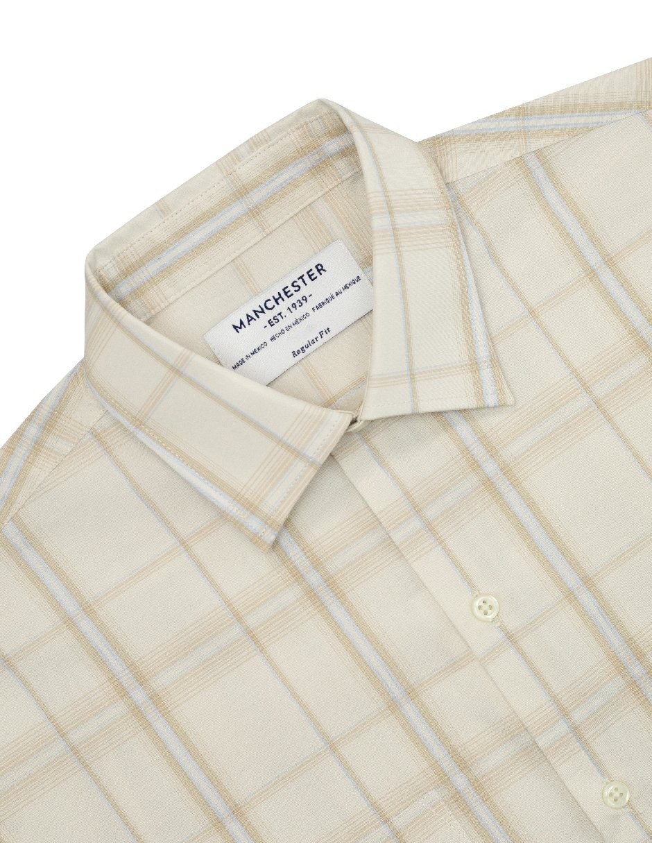 Camisa casual manga corta para hombre