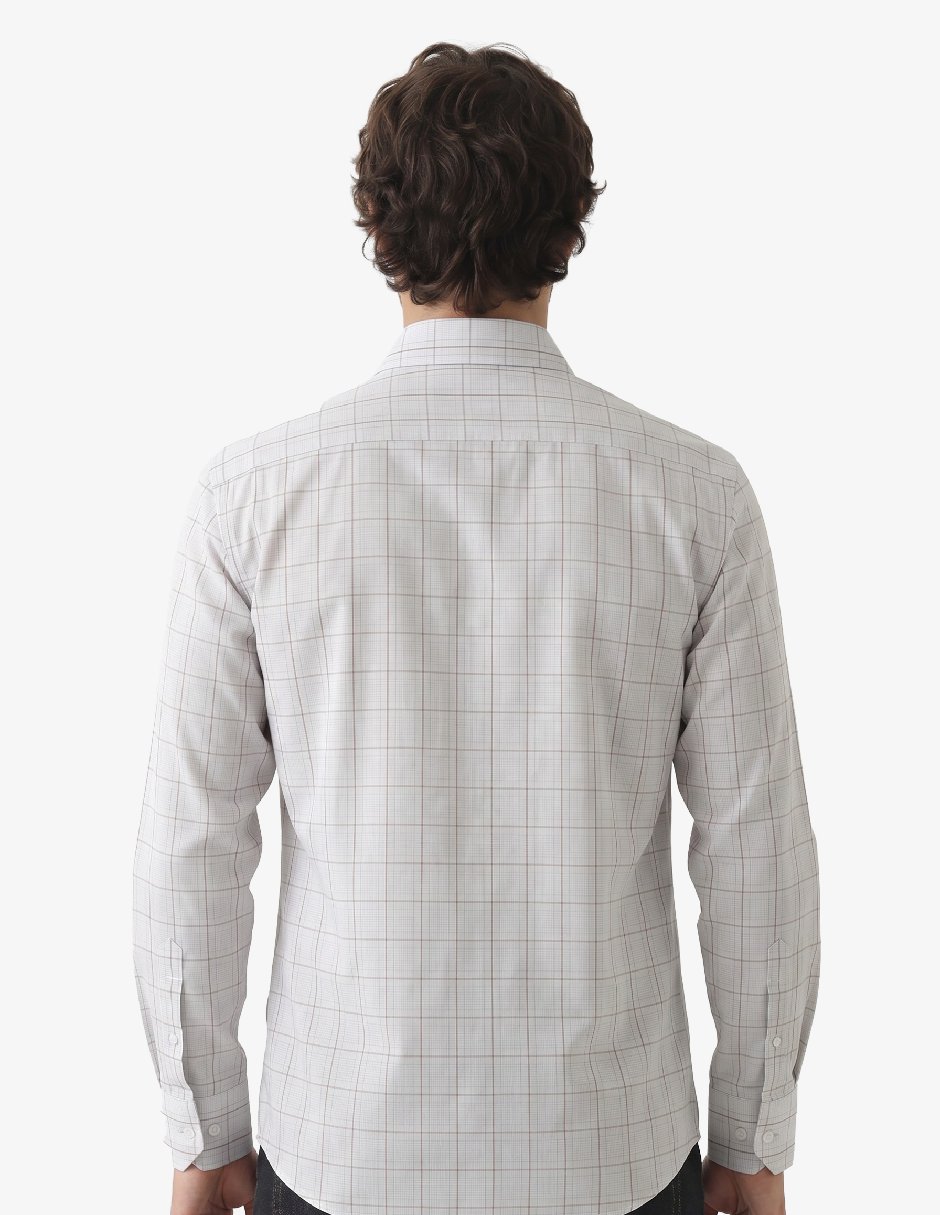 Camisa casual manga larga para hombre 6