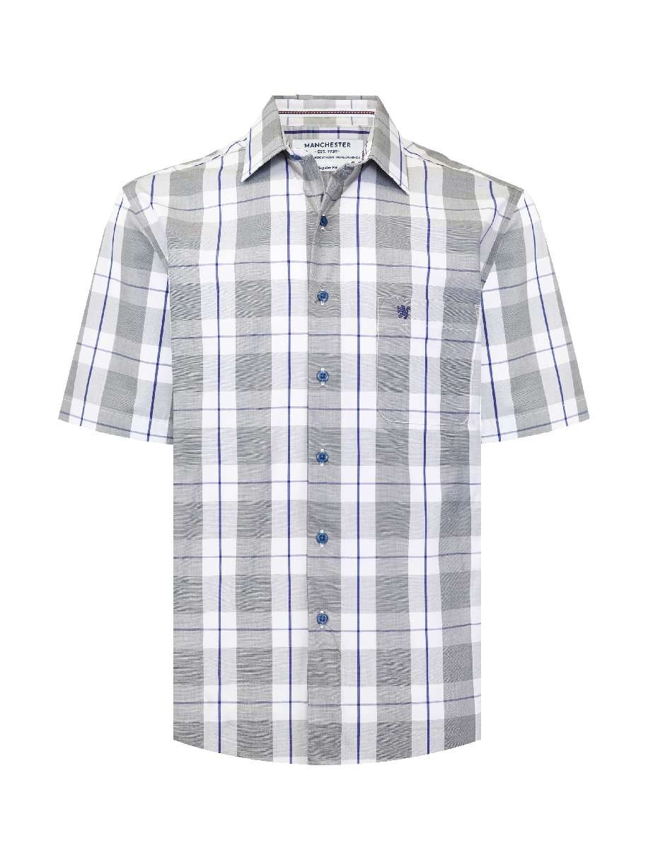 Camisa casual manga corta para hombre