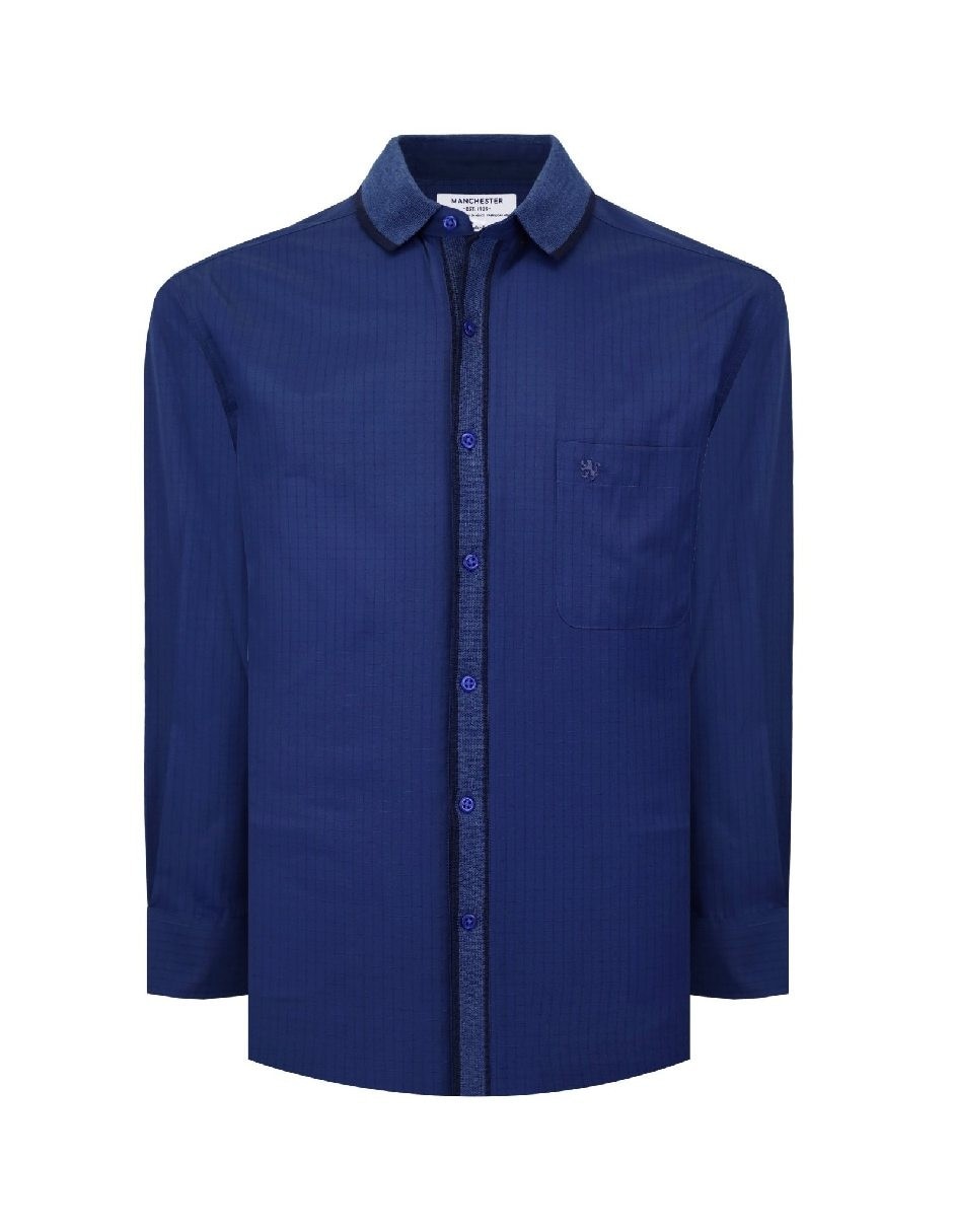 Camisa casual manga larga para hombre