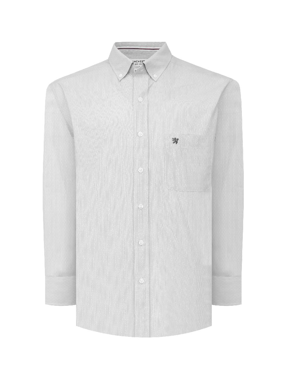 Camisa casual manga larga para hombre 7
