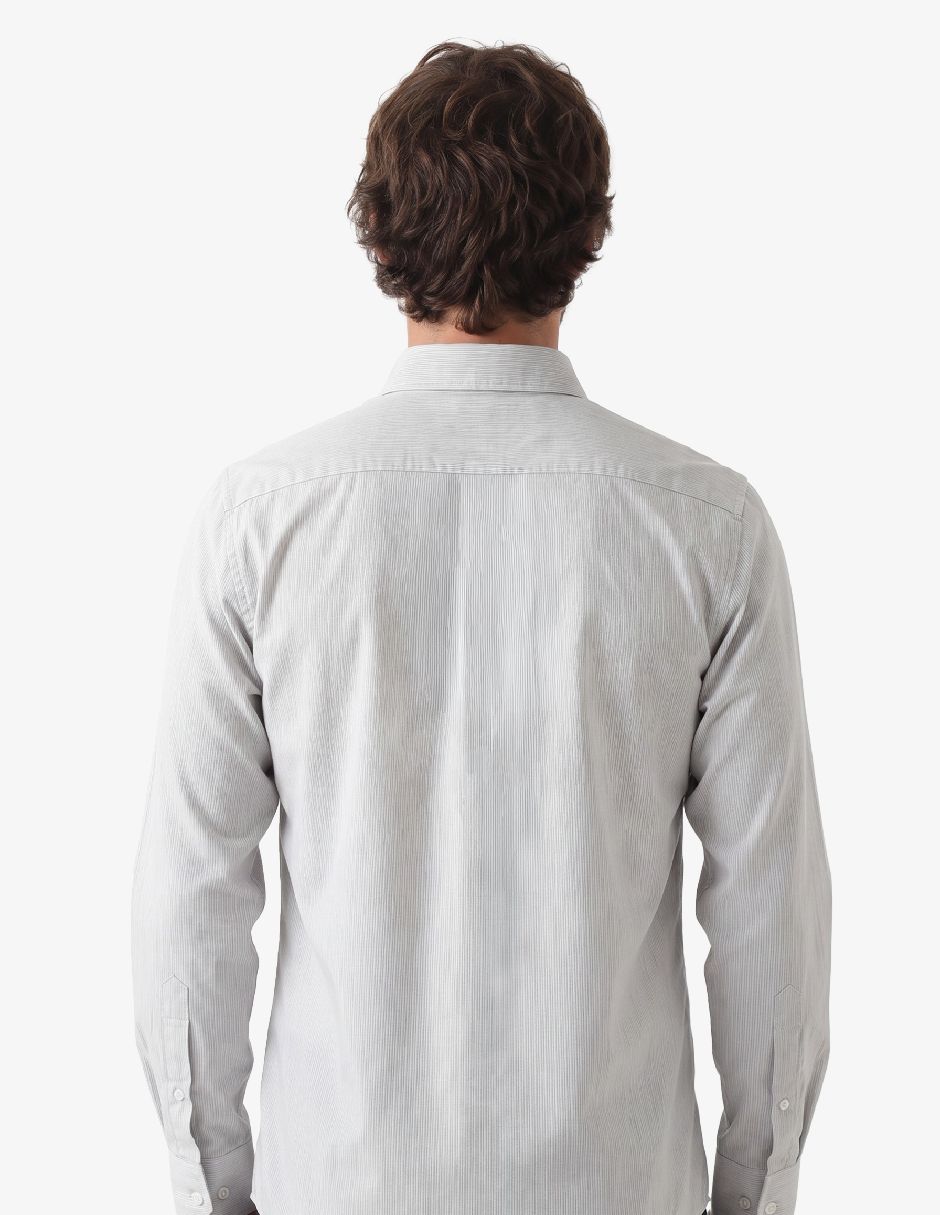 Camisa casual manga larga para hombre 5