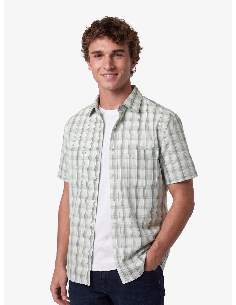 Camisa casual manga corta para hombre