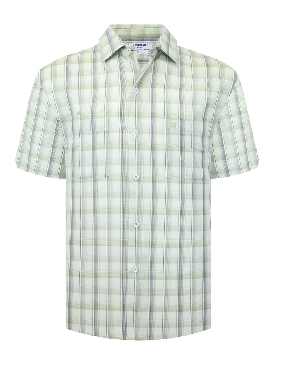 Camisa casual manga corta para hombre 7