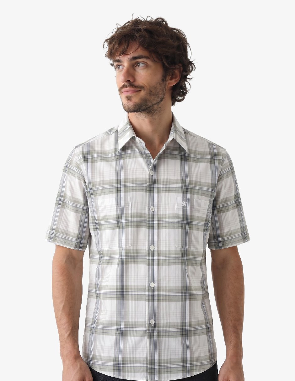 Camisa casual manga corta para hombre