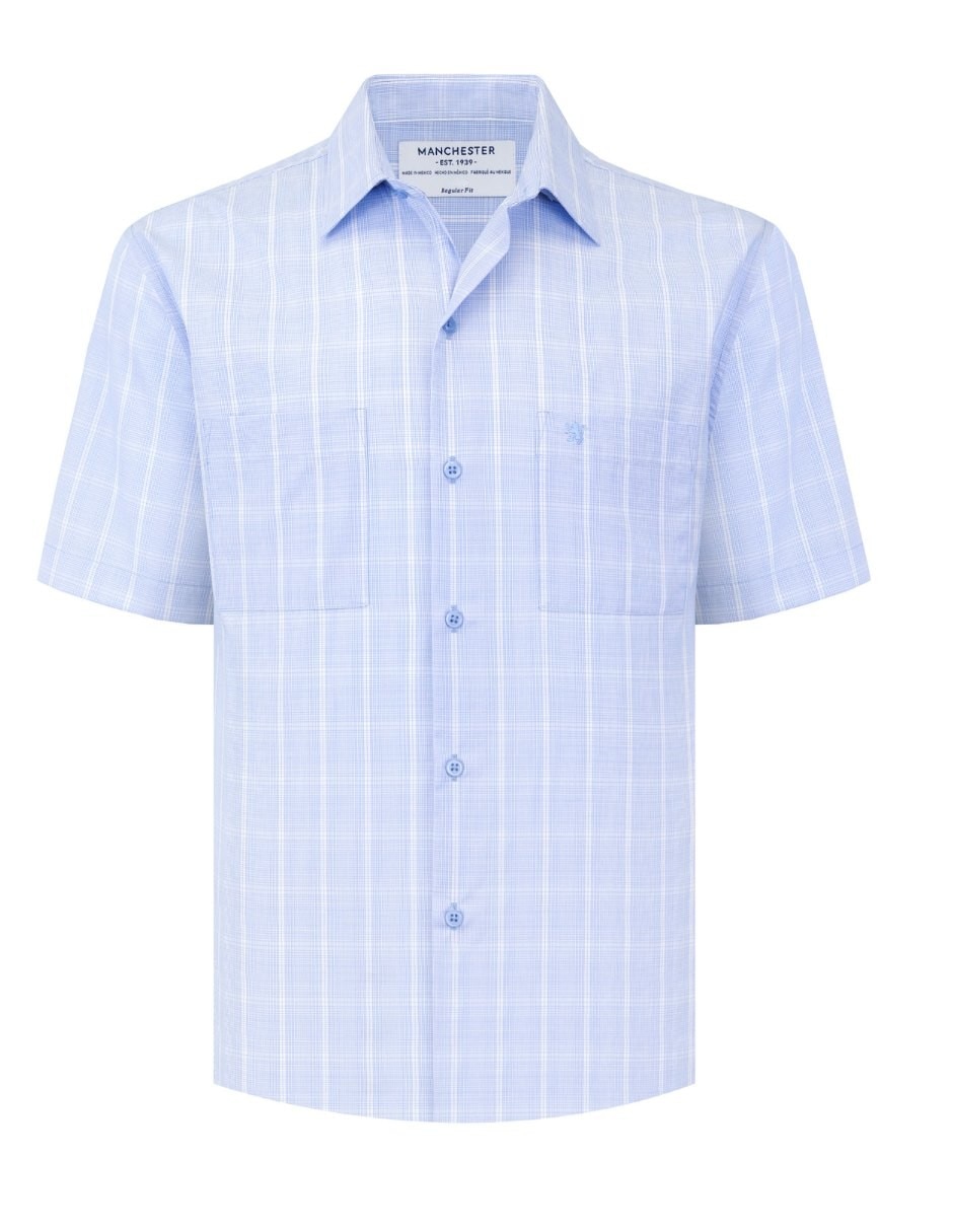 Camisa camisa casual manga corta para hombre 7