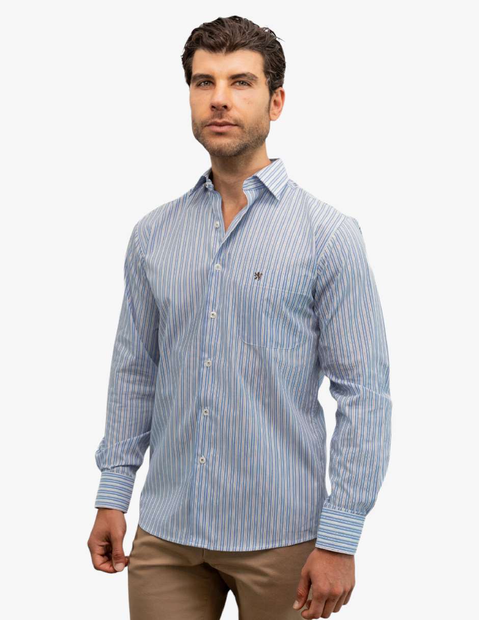Camisa casual manga larga para hombre