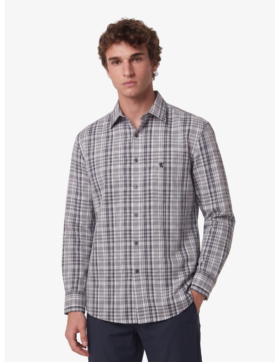 Camisa casual manga larga para hombre