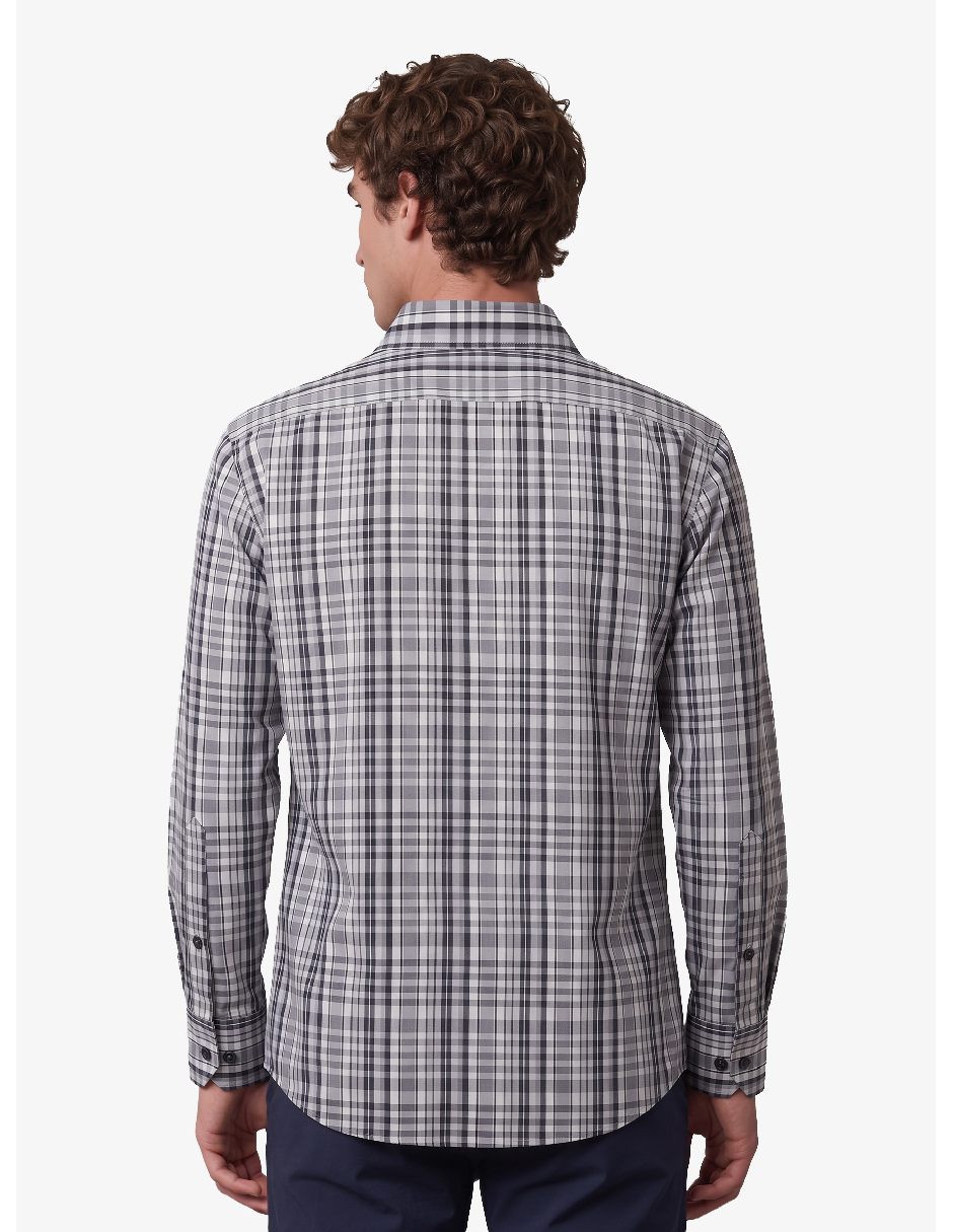 Camisa casual manga larga para hombre 5