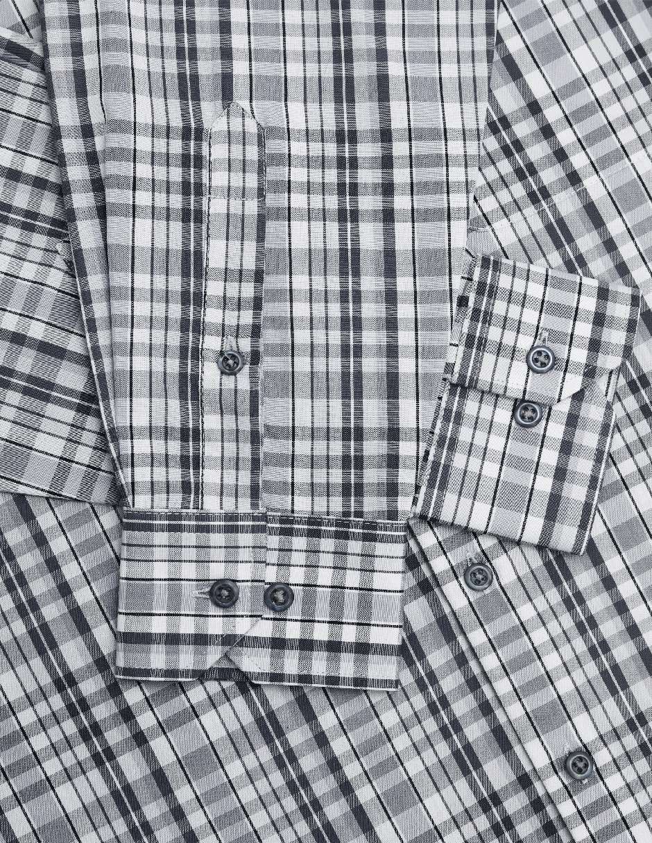 Camisa casual manga larga para hombre 7
