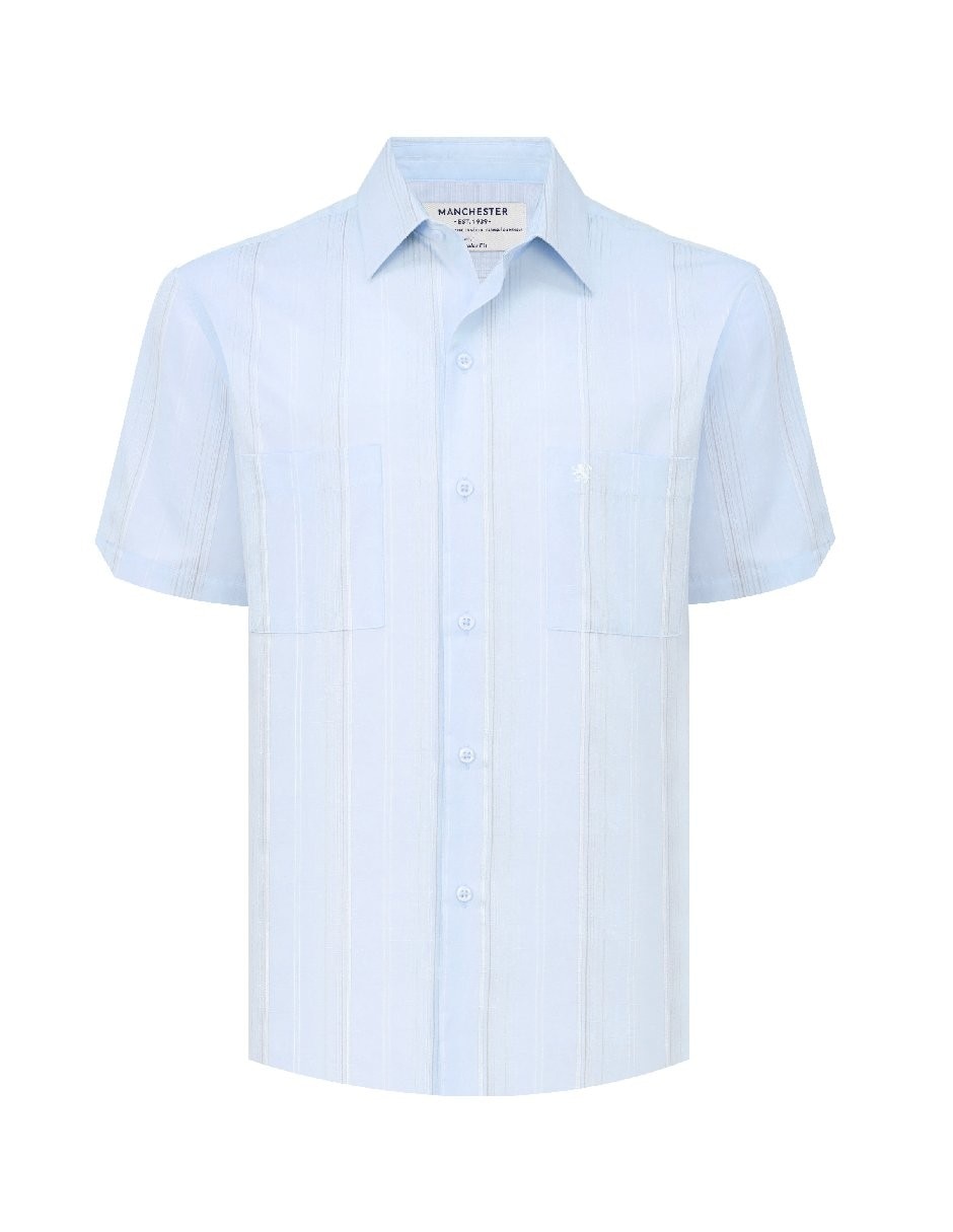 Camisa casual manga corta para hombre 7