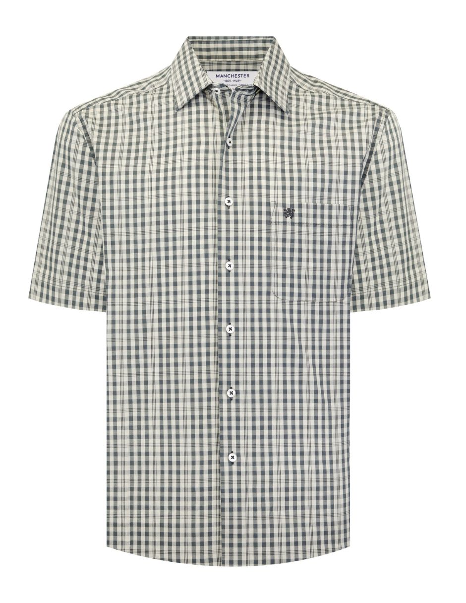 Camisa casual manga corta para hombre 7