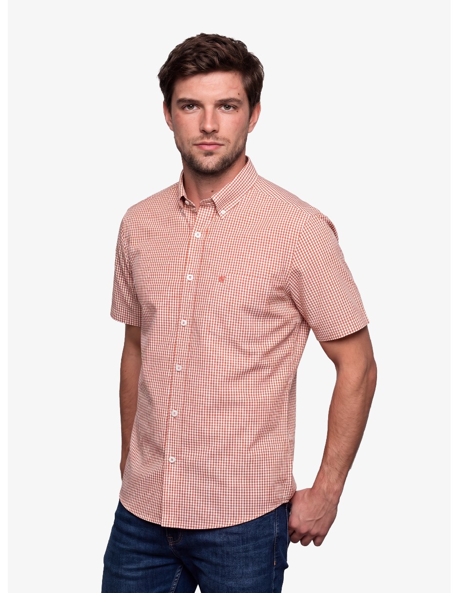 Camisa casual manga corta para hombre