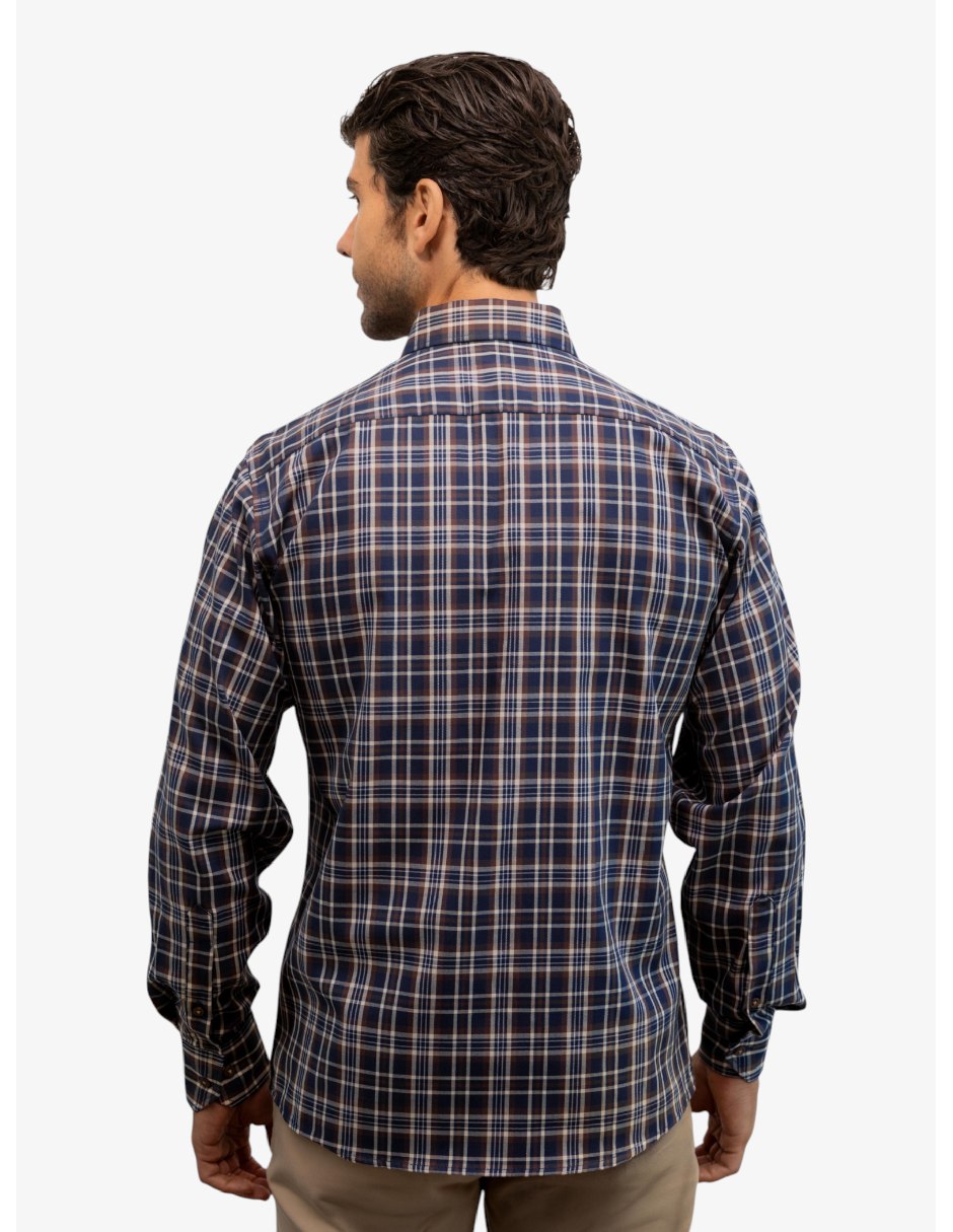 Camisa casual de algodón manga larga para hombre 5