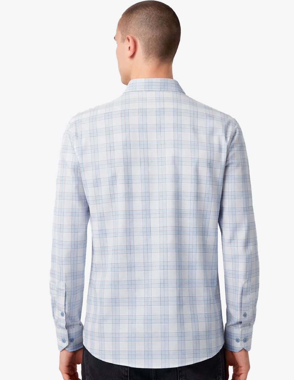 Camisa casual manga larga para hombre 7