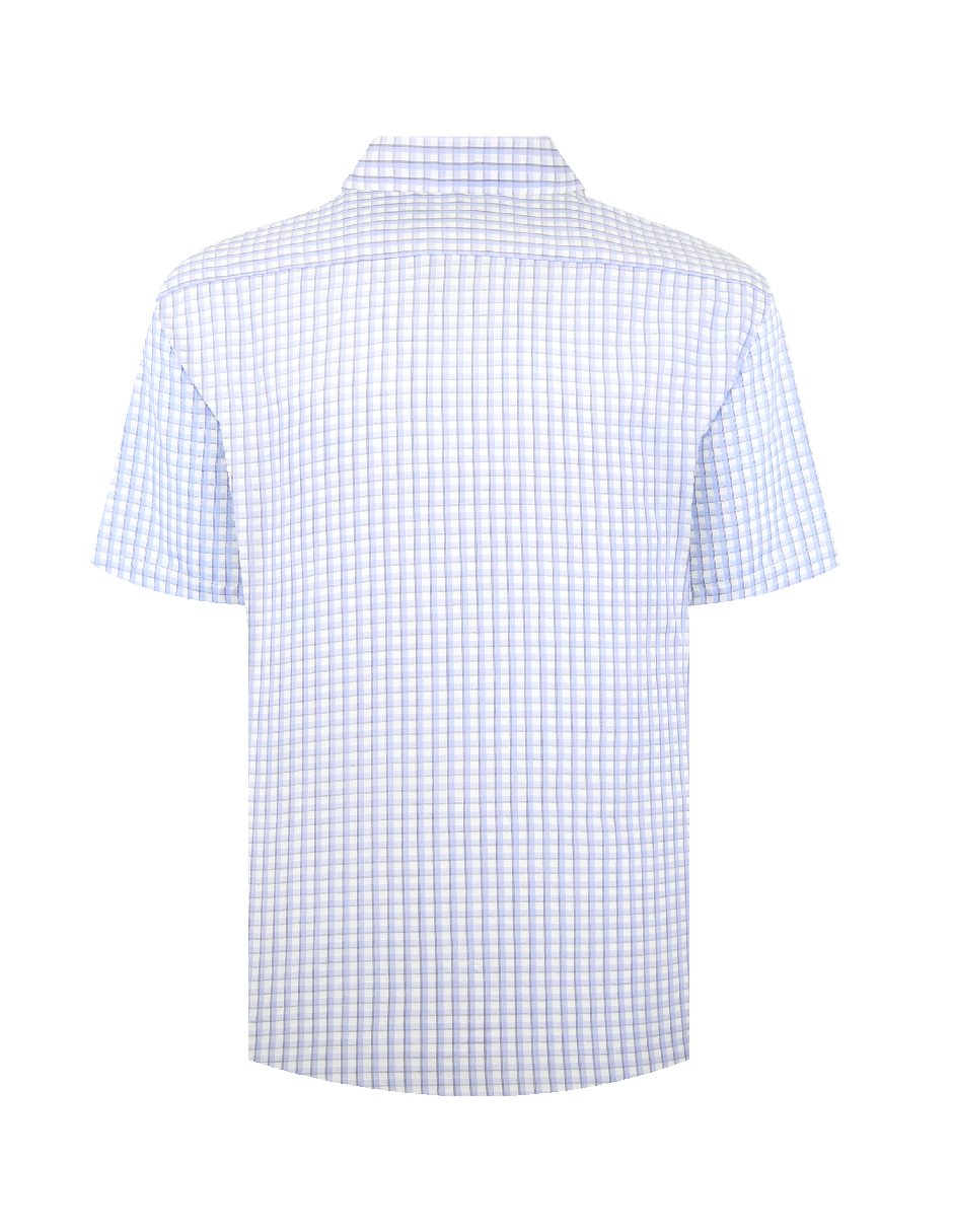 Camisa casual wrinkle de algodón manga corta para hombre 4