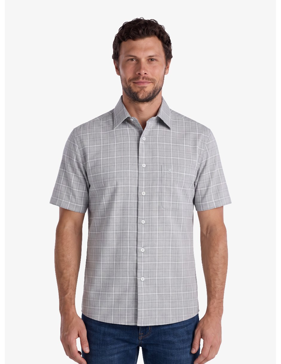 Camisa casual manga corta para hombre