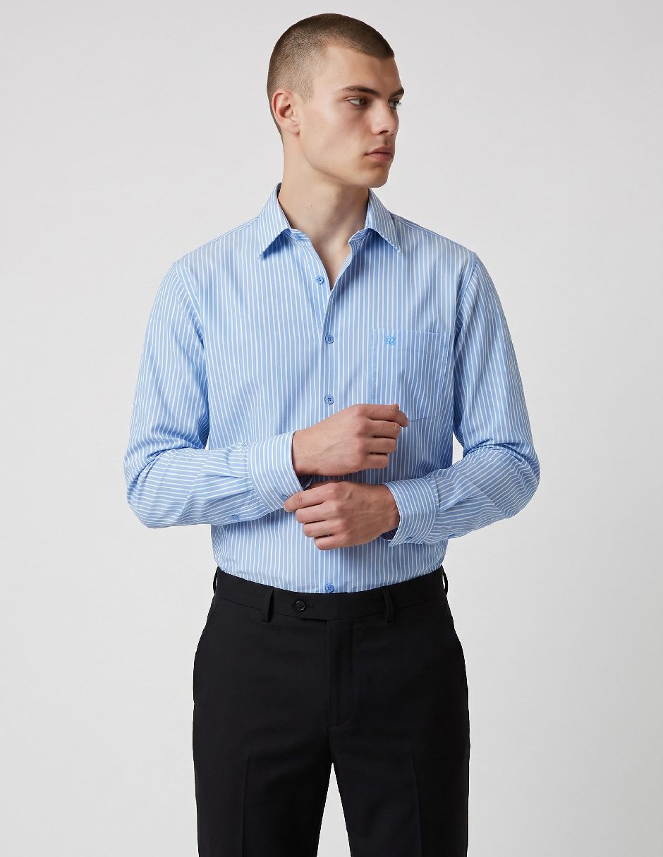 Camisa casual manga larga para hombre