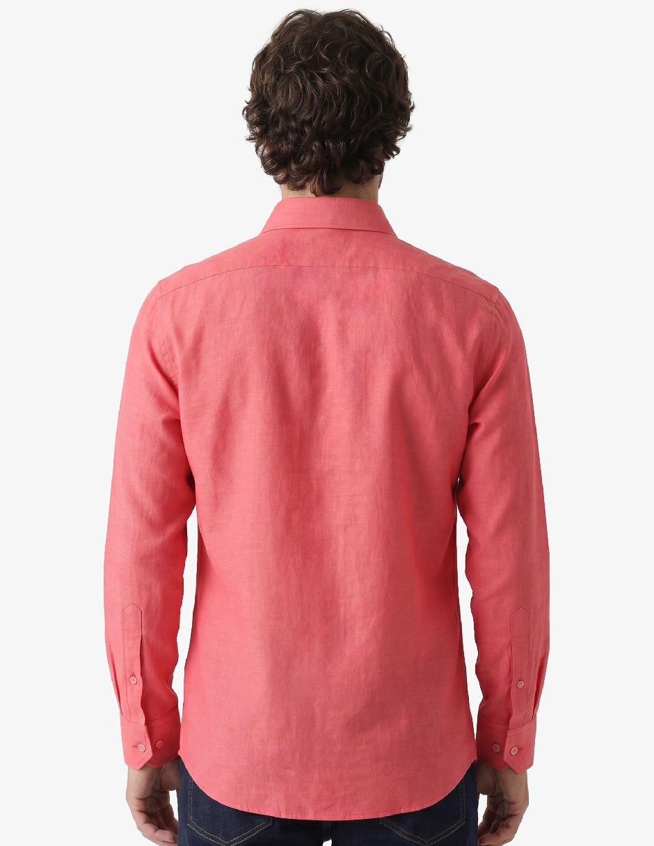 Camisa casual manga larga para hombre