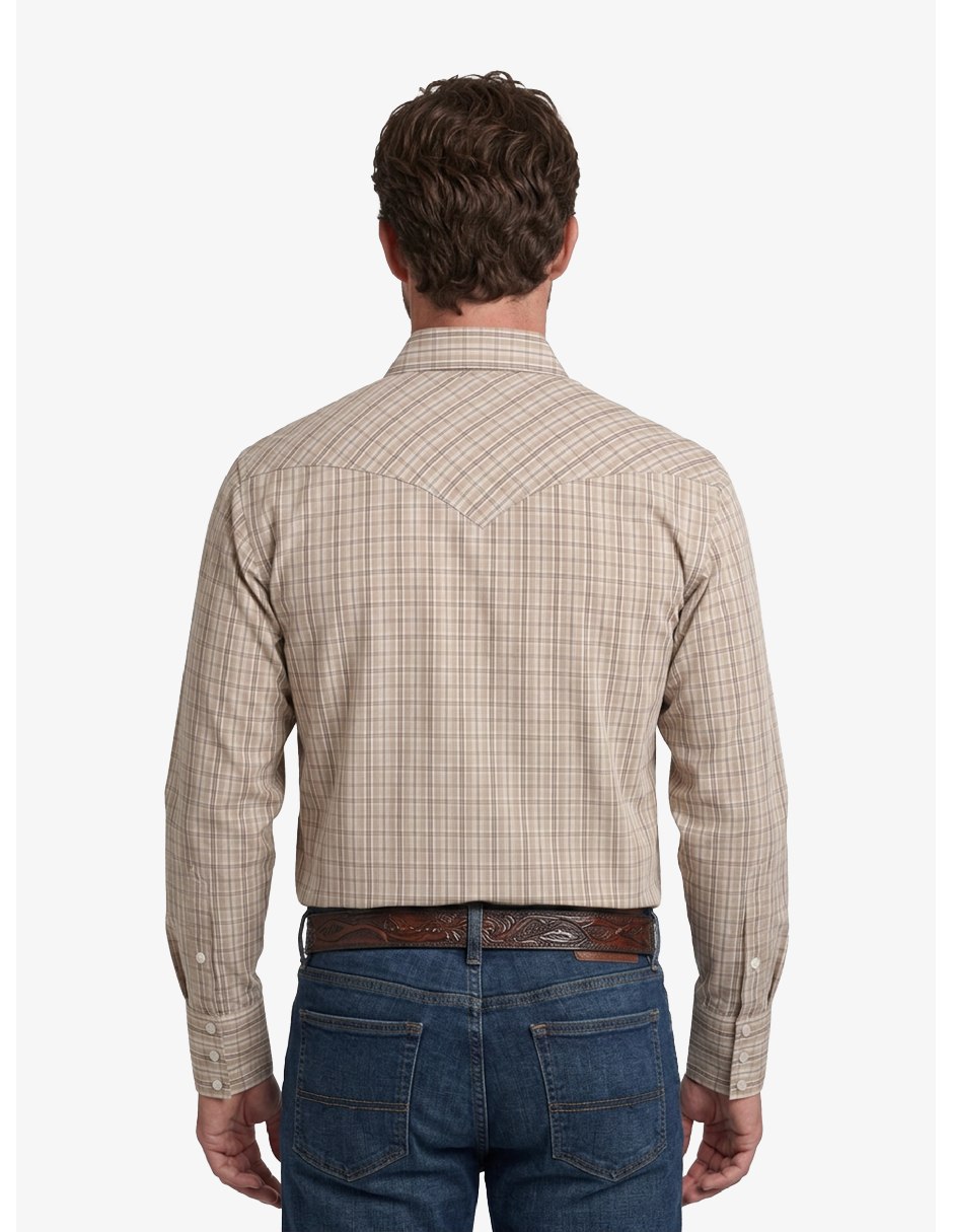Camisa casual manga larga para hombre